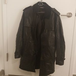 Michael Kors leather trench coat